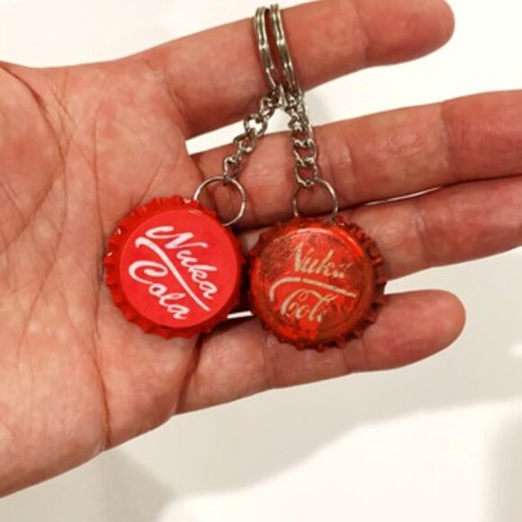Fallout 4 Nuka Cola Cap Keychains - Pre & Post War Style - 3.5inch Keychains - Picture 11 of 11